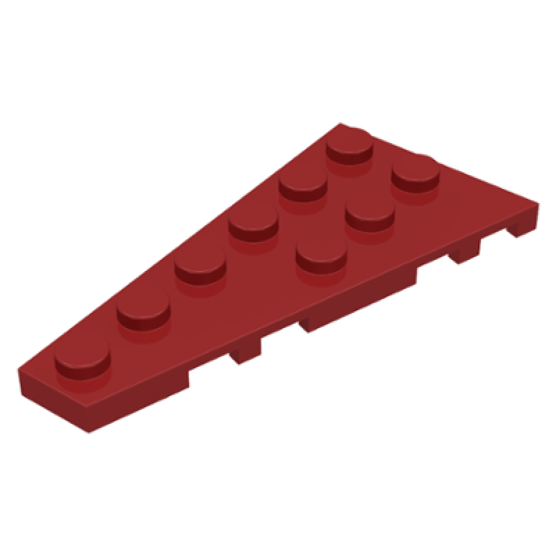 Wig, Plaat 6x3 links Dark Red